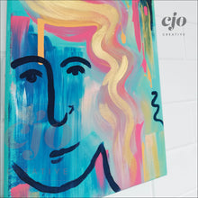 Load image into Gallery viewer, Girl with Gold Highlights | Original Artwork on Canvas by Courtney Stafford