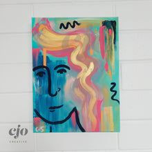 Load image into Gallery viewer, Girl with Gold Highlights | Original Artwork on Canvas by Courtney Stafford