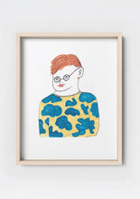 Load image into Gallery viewer, Man with the Mo - A4 Print