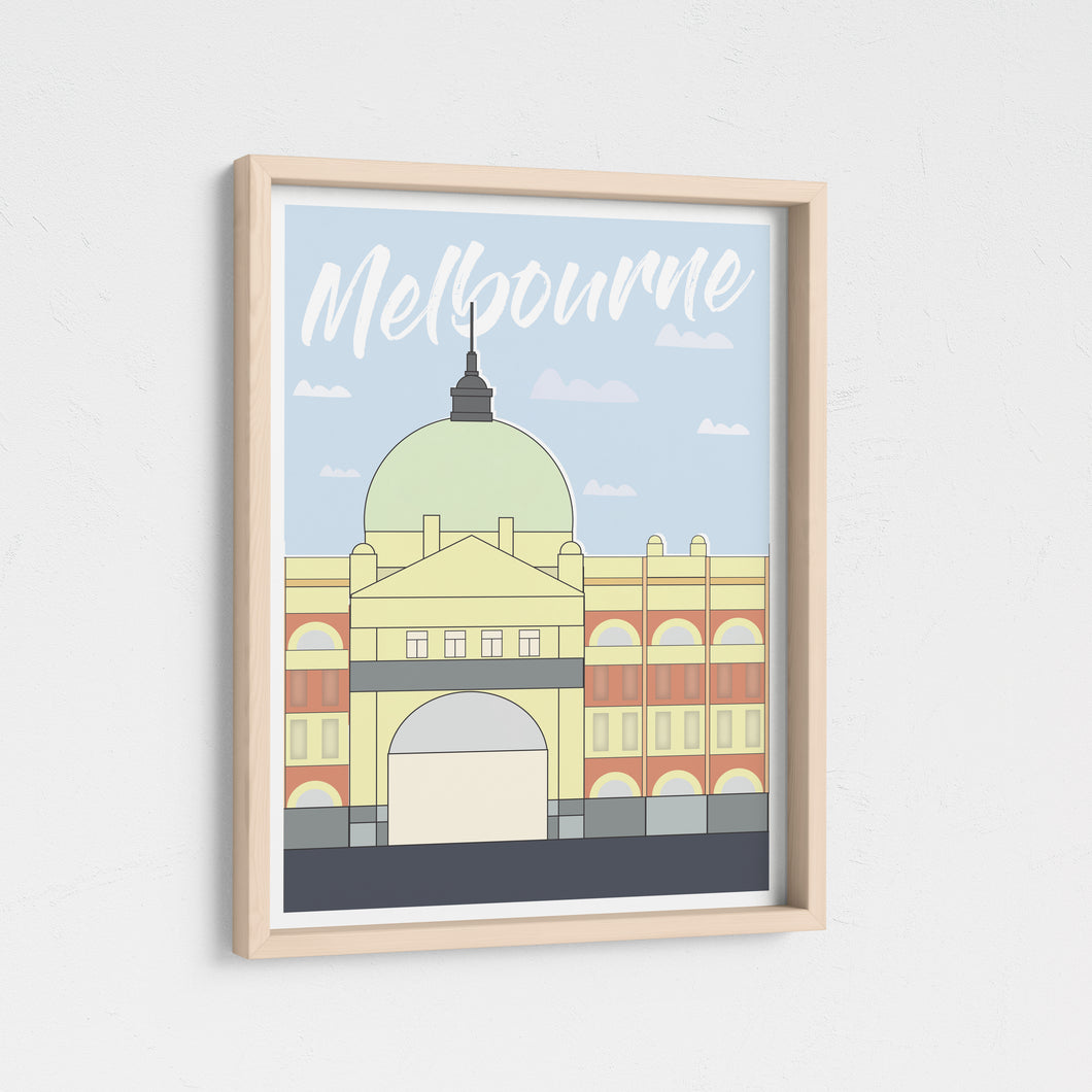 Meet me on the steps - Flinders Street Melbourne Print