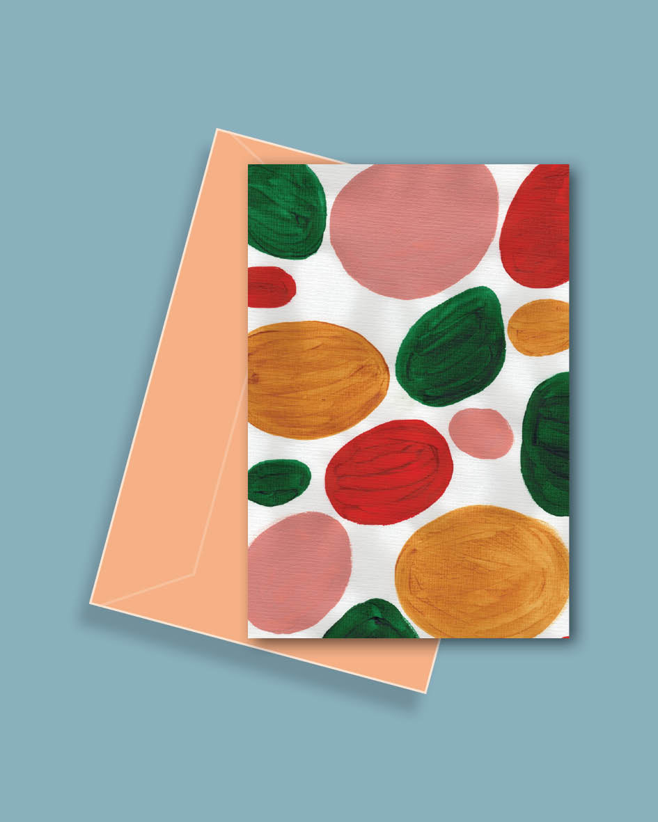 Colourful Stone Greeting Card