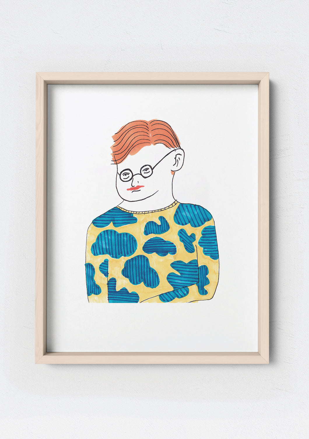 Man with the Mo - A4 Print